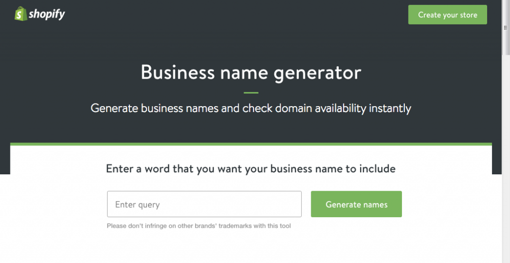 Shopify Domain Name Generator